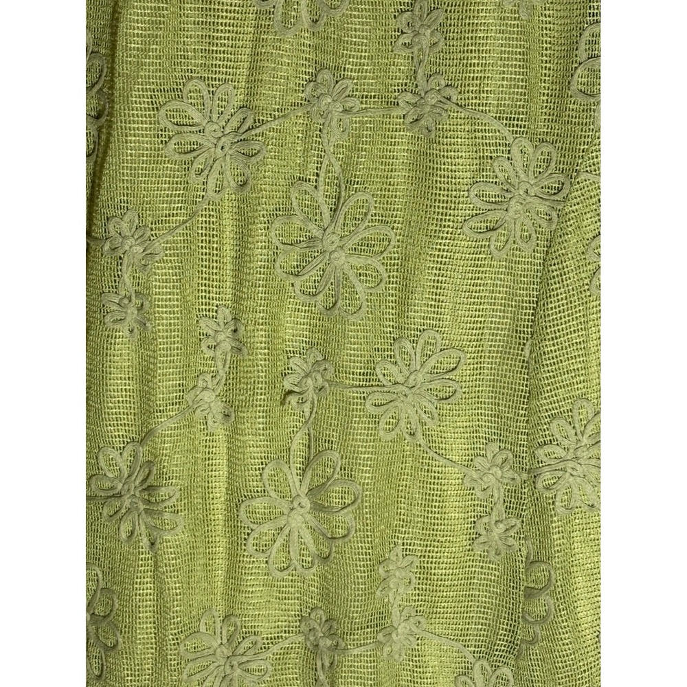 Lulu's Danalee Lime Green Embroidered MIdid Dress sz LG NWT - Picture 9 of 12